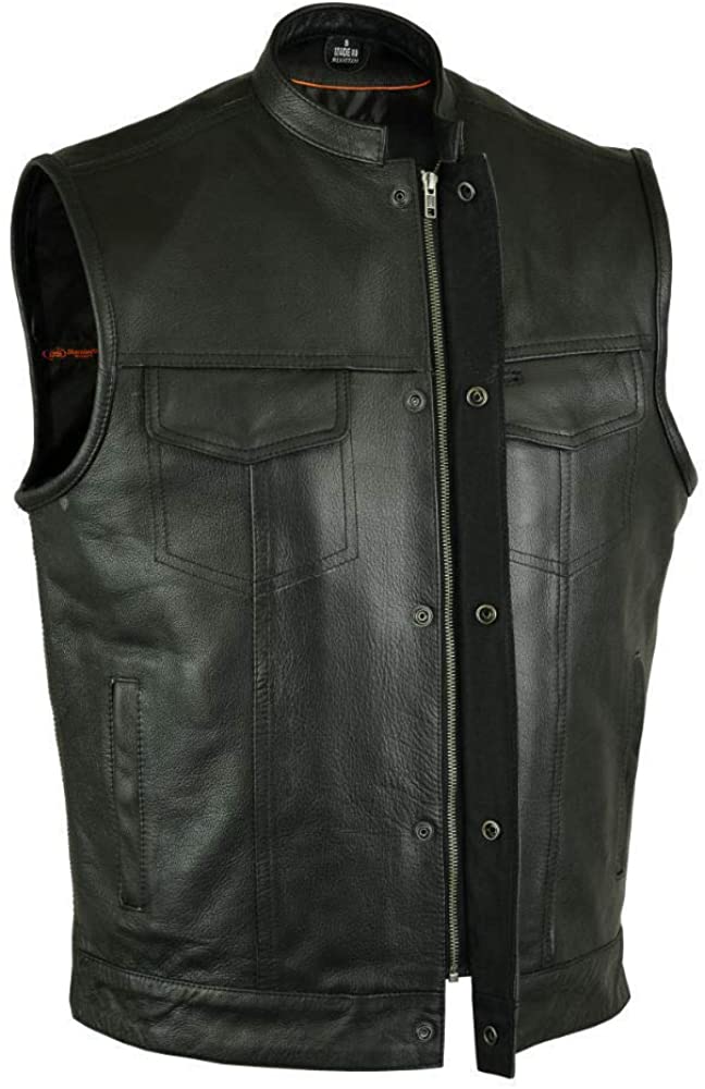 Leather jacket sleeveless outlet mens