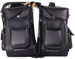 Black Universal Fit PVC Leather Saddle Bag