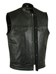 Men's SOA Club Style Sleeveless Leather Vest