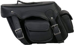 Black PVC Leather Saddle Bag