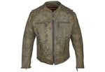 Men's Naked Brown Leather Jacket