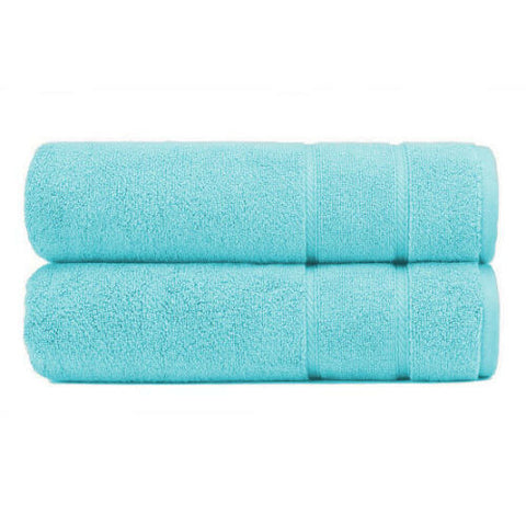 AQUA Pack of 6 Large Bath Towels 100% Cotton 27x55 Highly
