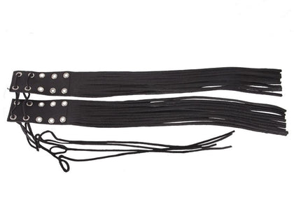 Lace-up Genuine Leather Long Grip Tassels