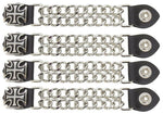 Dual Metal Chain Chopper Cross Vest Extender