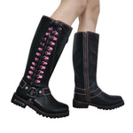 Milwaukee Riders® Women's Long Boots with Pink Laces