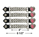 Vest Extender With Pink Chrome Heart